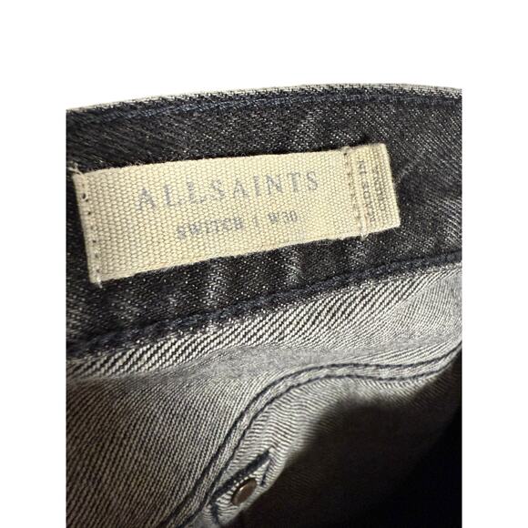 All Saints Men’s Switch Washed Gray Denim Jean Shorts Size 30 - Picture 10 of 11